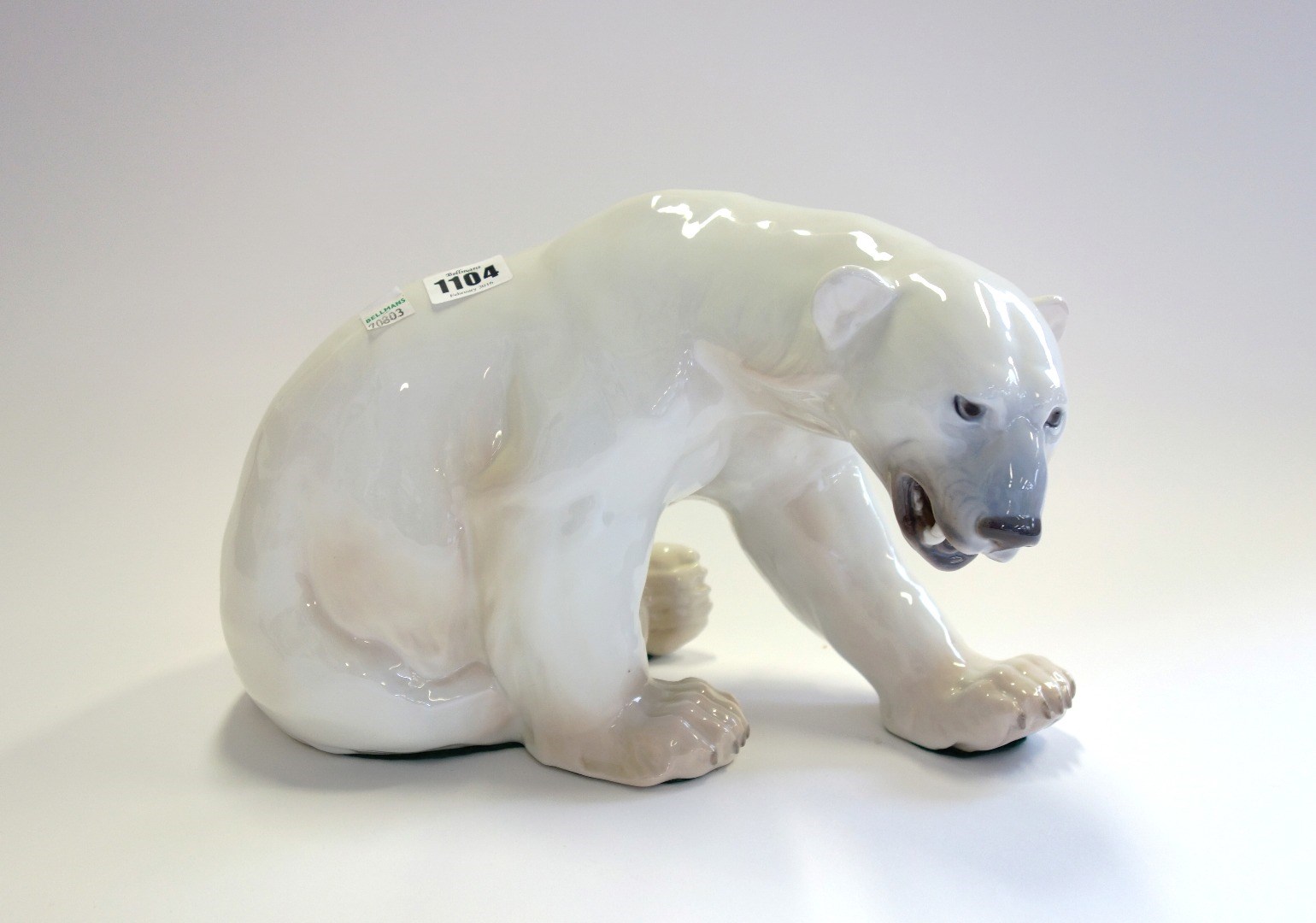 Appraisal: A Bing and Grondahl large model of a seated polar