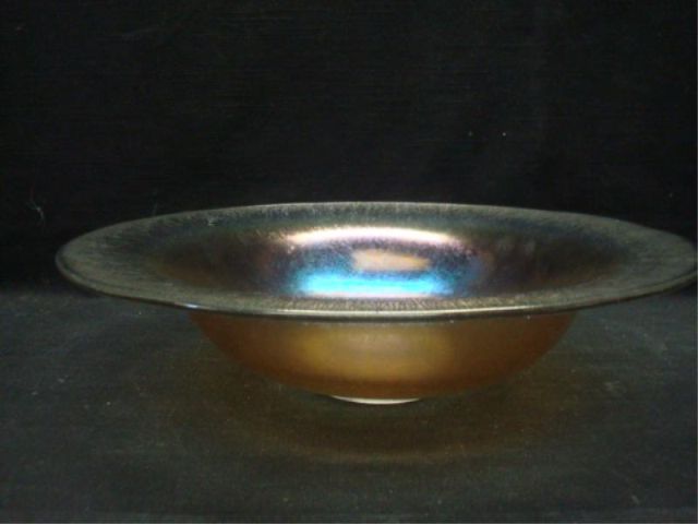 Appraisal: Favrile Glass Bowl Unsigned Has slight bubble in glass From