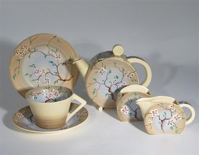 Appraisal: Kelverne' a Clarice Cliff Bon Jour part tea set for