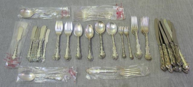 Appraisal: STERLING Gorham Rocco Flatware Service Includes dinner knives luncheon knives