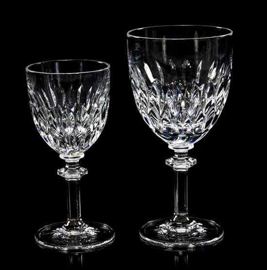 Appraisal: An American Glass Stemware Service for Twelve Gorham comprising red