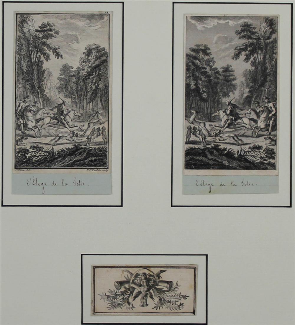 Appraisal: CHARLES EISEN - L'ELOGE DE LA FOLIE along with TWO