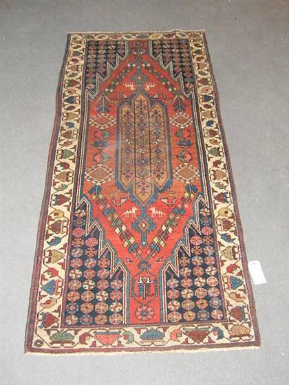 Appraisal: Mazlegon long rug west persia circa ft in x ft