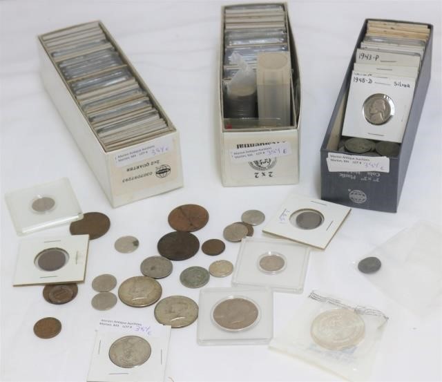 Appraisal: COLLECTION OF COINS APPROX WAR TIME CENT MODERN NICKELS MANY