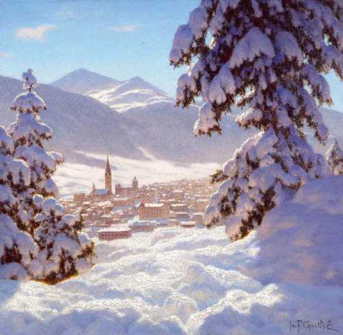 Appraisal: CHOULTS IVAN F St Petersburg - Winter landscape St Moritz