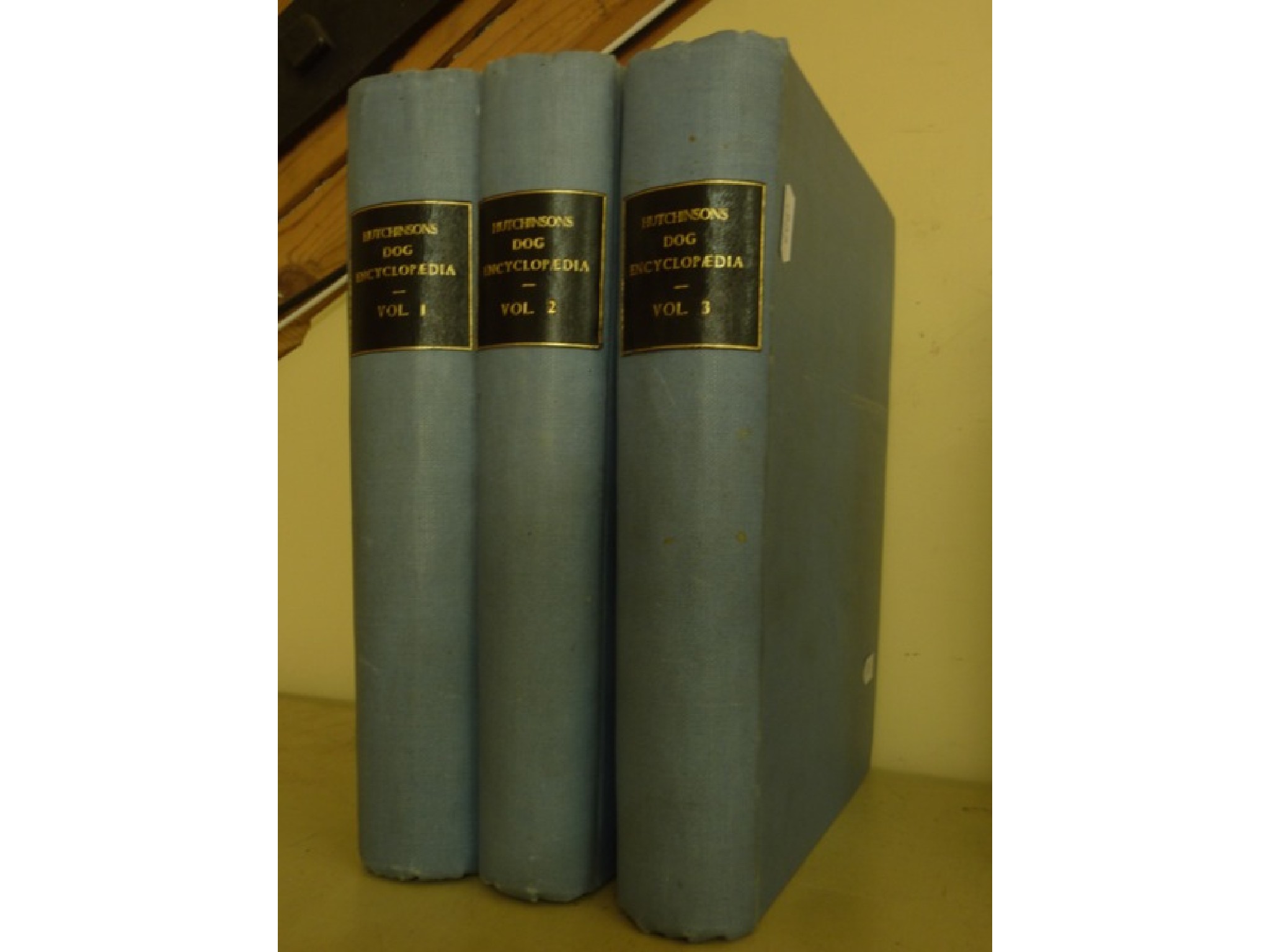 Appraisal: Hutchinson's Dog Encyclopaedia volumes blue cloth bound lacks title page