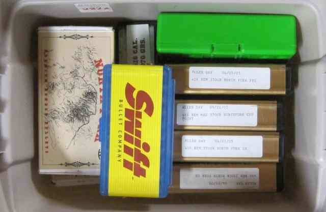 Appraisal: REMINGTON AMMUNITION AND RELOADING SUPPLIES boxes of Superior Ammunition grain