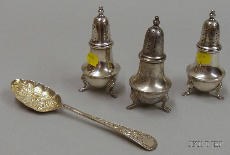 Appraisal: Set of Three Redlich Sterling Footed Casters and a Sterling