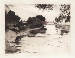 Appraisal: Frank W Benson - Canada River signed Frank W Benson