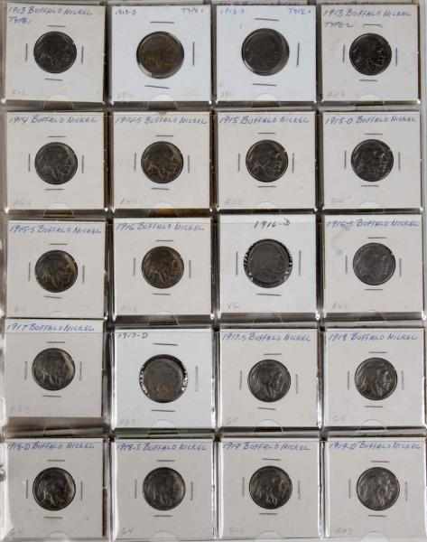 Appraisal: Buffalo Nickel Collection Description Includes coins from to Missing -D