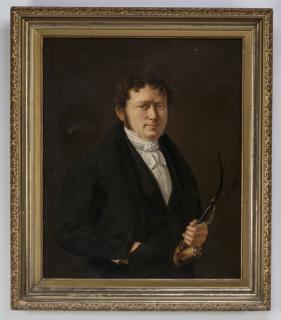 Appraisal: th c American portrait of a gentleman with pipe American