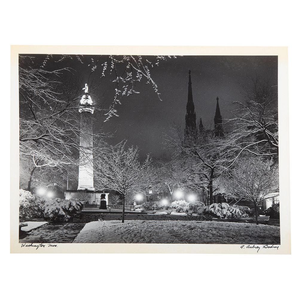 Appraisal: A Aubrey Bodine Washington Monument photo American - Gelatin silver