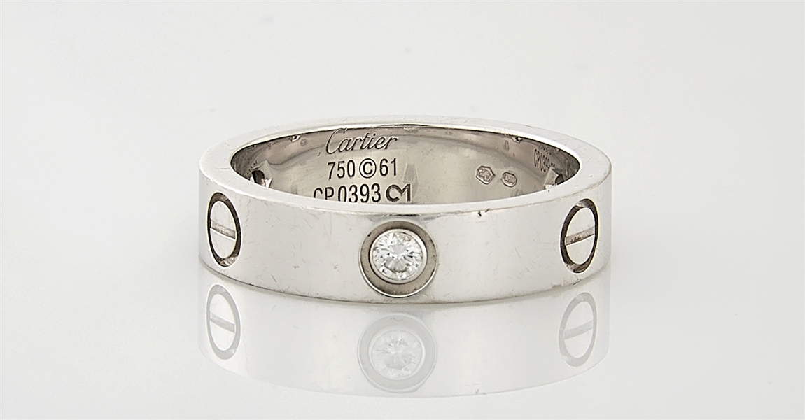 Appraisal: Cartier diamond and K white gold 'Love' ring size This