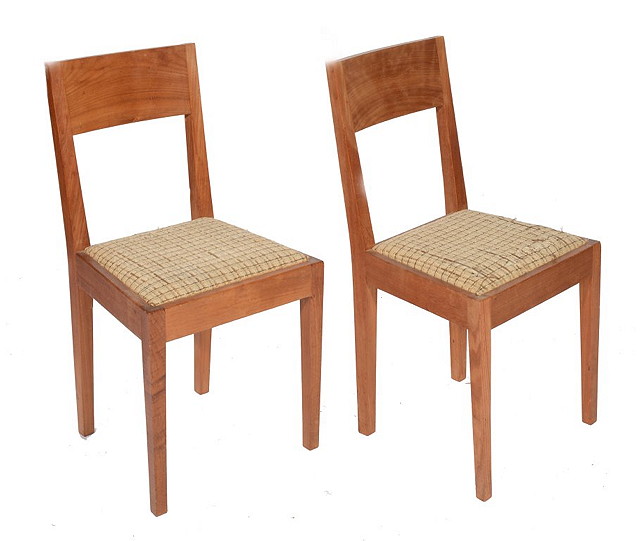 Appraisal: A PAIR OF GORDON RUSSELL WALNUT SIDE CHAIR each with