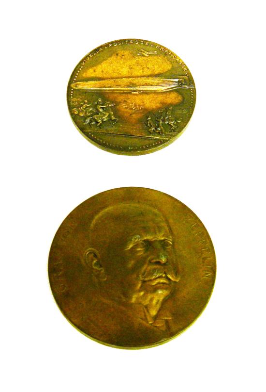 Appraisal: Medals German Zeppelin Medal designed by Karl Goetz Cast Bronze