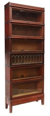 Appraisal: American mahogany six-stack barrister bookcase Globe-Wernicke Co early th c