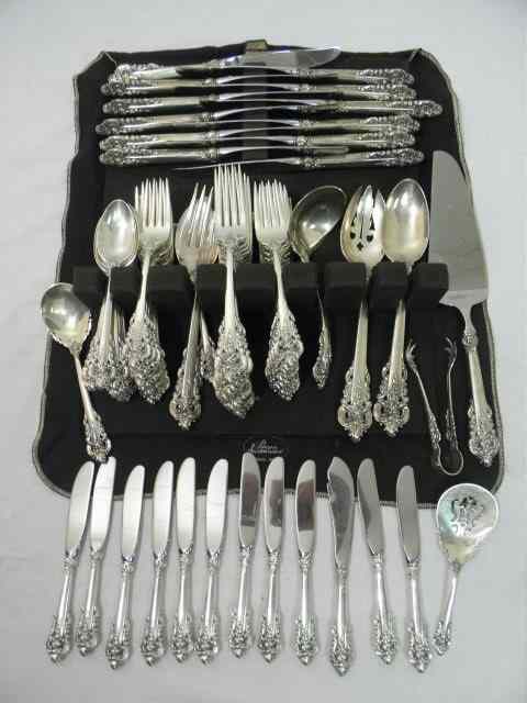 Appraisal: Wallace sterling silver flatware service for in the Grand Baroque