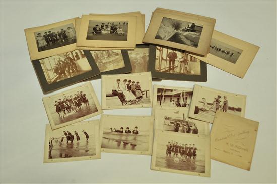 Appraisal: TWENTY-SIX EARLY BEACH SNOW AND BOAT PHOTOGRAPHS American late th