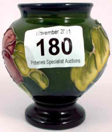 Appraisal: Moorcroft Small Vase with Flowers on Blue Green height approx