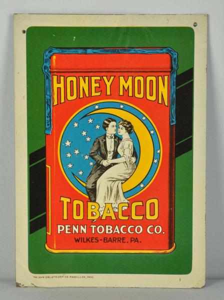 Appraisal: Tin Honeymoon Tobacco Sign Description Manufactured by the John Igelstroem