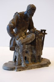 Appraisal: SPELTER FIGURE OF A SILVERSMITH A F