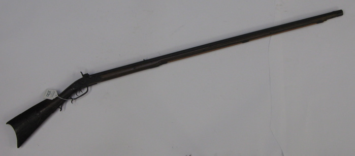 Appraisal: B MOHN PERCUSSION KENTUCKY RIFLE approximately caliber smooth bore octagonal