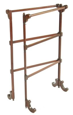 Appraisal: An early Victorian mahogany folding towel airer in cm h