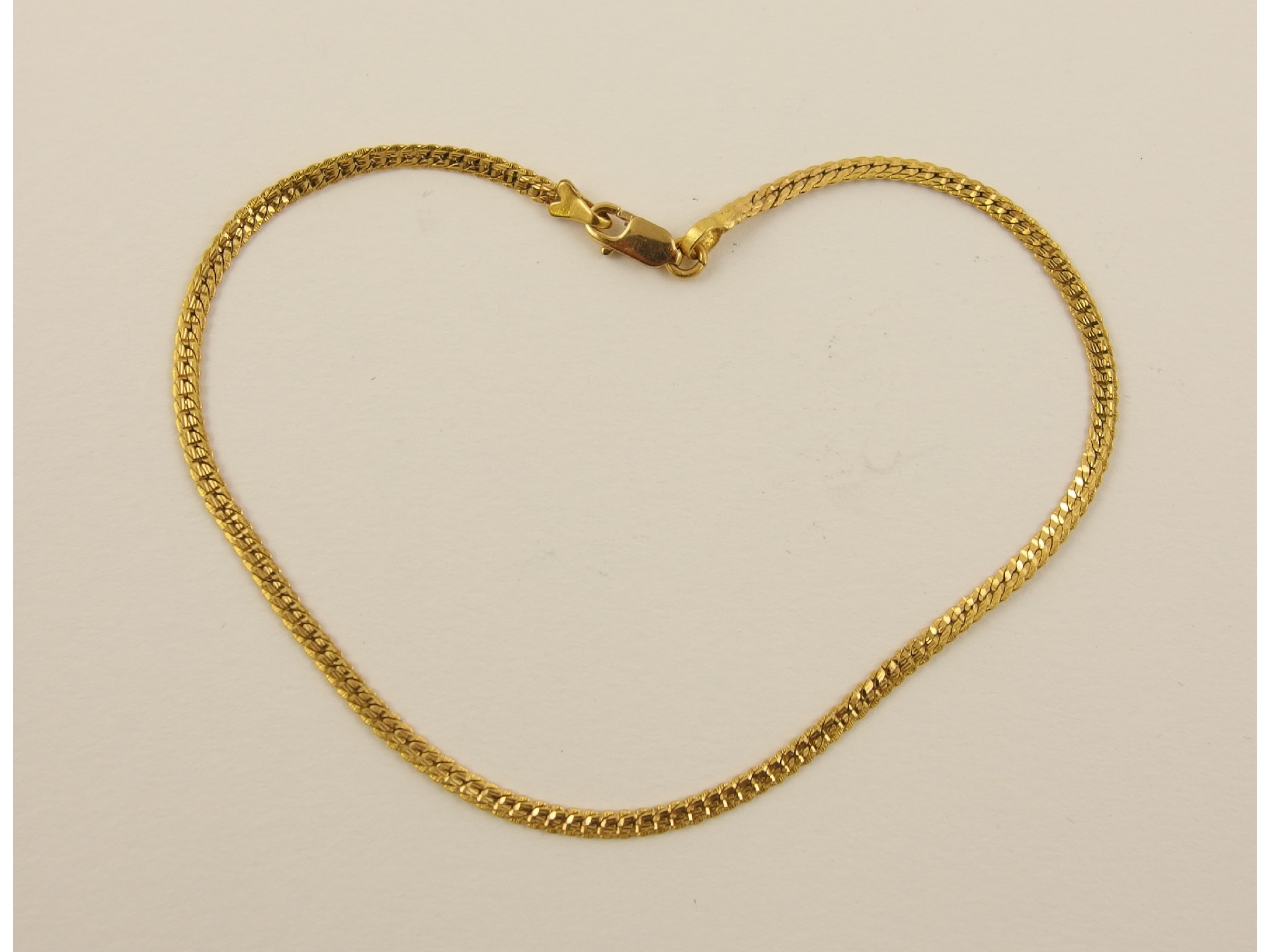 Appraisal: A ct gold decorative curb link bracelet Weight approx gms