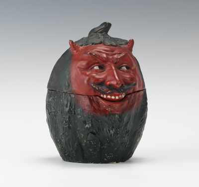 Appraisal: A Johann Maresch Devil Melon Tobacco Jar Terracotta jar with