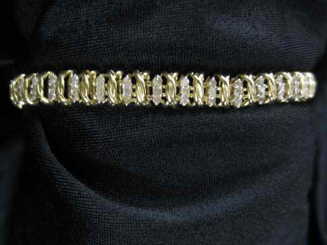 Appraisal: Diamond Bracelet round diamondstotaling carats in k yellow gold ''