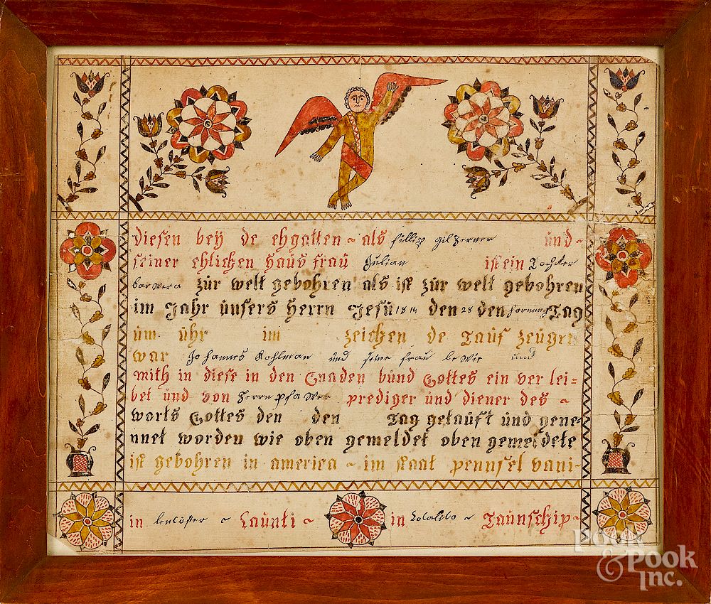 Appraisal: Cross Legged Angel Artist fraktur Exclusive on Bidsquare Cross Legged