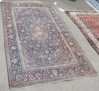 Appraisal: Antique Persian Kashan carpet Antique Persian Kashan carpet ' x