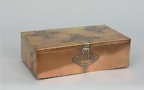 Appraisal: Arts Crafts Silver on Bronze Cigar Humidor ca early th