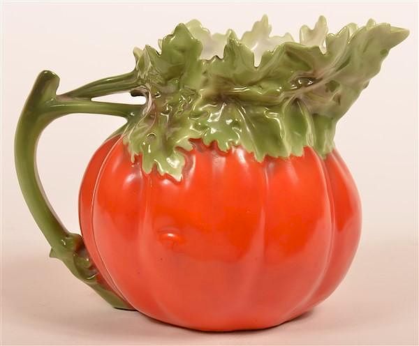 Appraisal: Royal Bayreuth Porcelain Tomato Form Pitcher Royal Bayreuth Porcelain Tomato