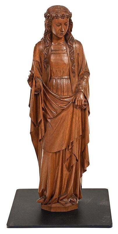 Appraisal: German School Devotional Figure th century St Ursula holding an