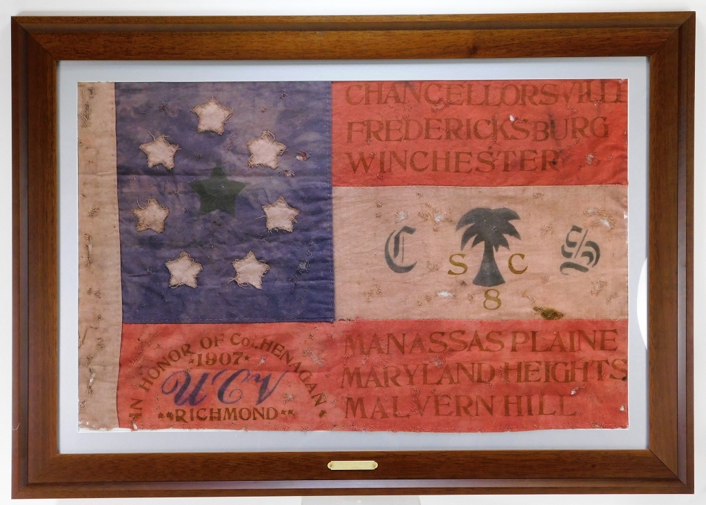 Appraisal: TH SOUTH CAROLINA CONFEDERATE VETERANS BANNER United States Dated Eight