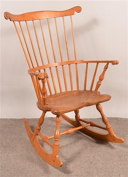 Appraisal: Windsor Style Comb-back Rocking Chair Windsor Style Comb-back Rocking Chair