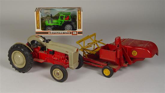 Appraisal: Three Agricultural Toys Massey-Harris Clipper Combine Circa 's Metal construction