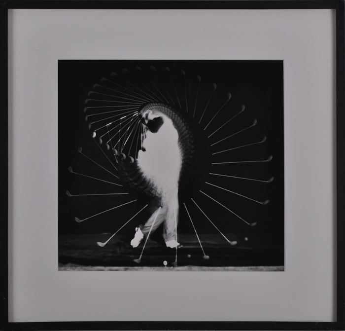 Appraisal: HAROLD EDGERTON - DENSMORE SHUTE BENDING THE SHAFT Gelatin silver