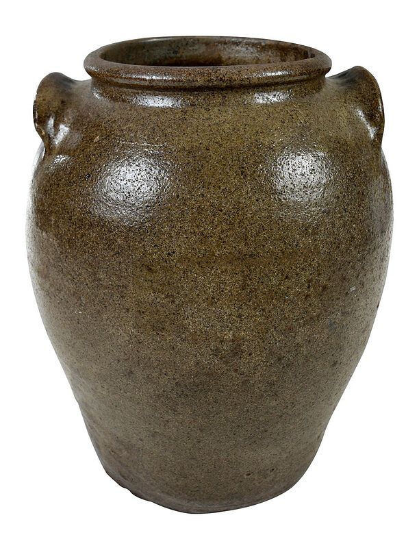 Appraisal: Lewis Miles Attributed Stoneware Jar Stoney Bluff Manufactory Horse Creek