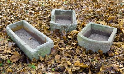 Appraisal: Three stone troughs the largest cm x cm x cm