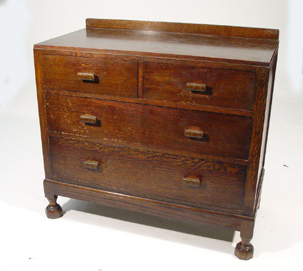 Appraisal: Waring Gillow oak chest fitted two short above two long