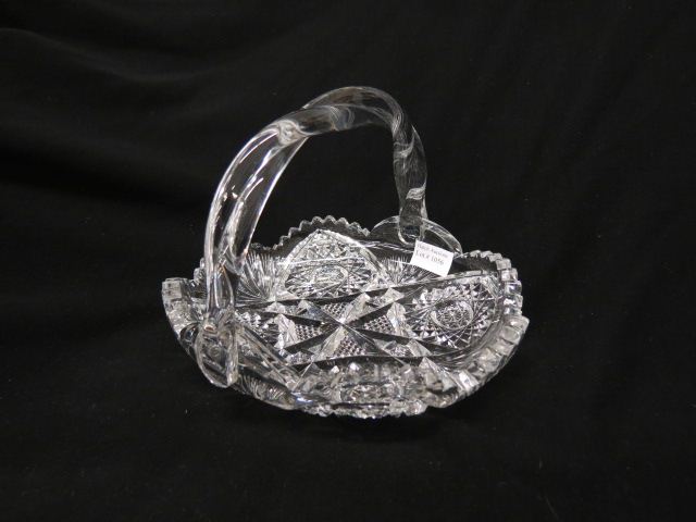 Appraisal: Cut Glass Basket brilliant period diameter tall excellent