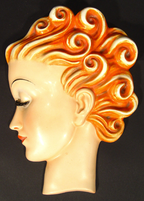 Appraisal: Art Deco Goebels wall mask designed by Agnes Richardson with