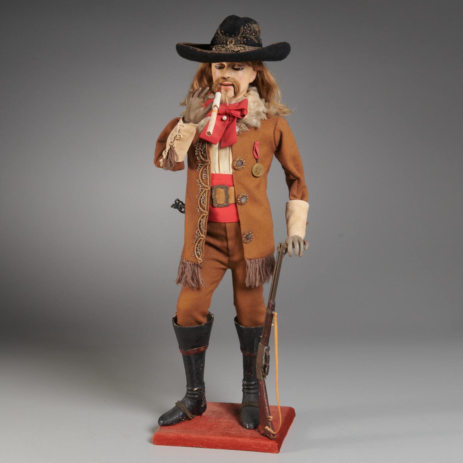 Appraisal: GUSTAVE VICHY BUFFALO BILL SMOKER AUTOMATON c France Buffalo Bill