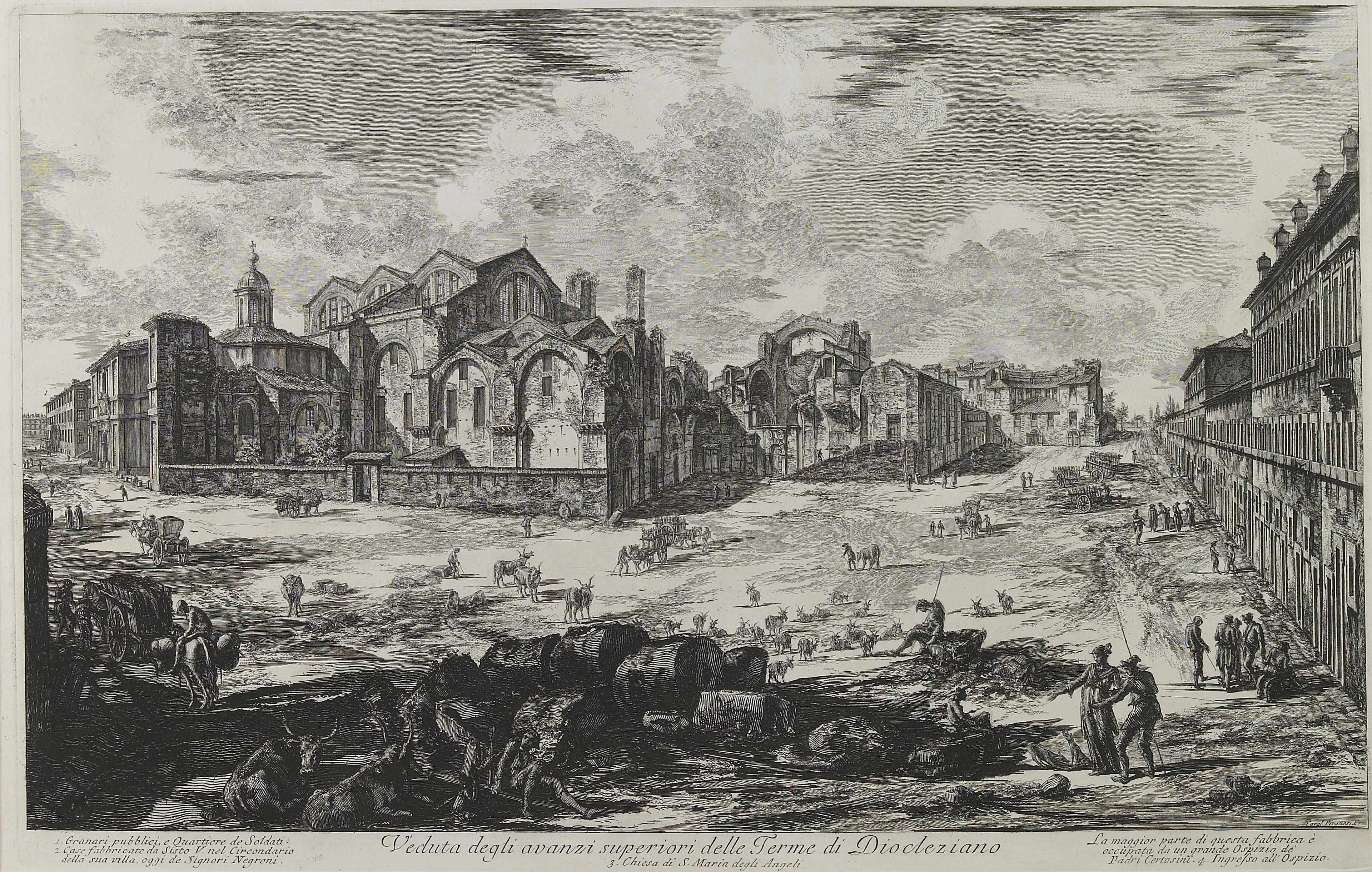 Appraisal: Giovanni Battista Piranesi Italian - Veduta degli avanzi superiori delle