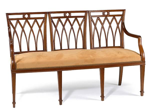 Appraisal: A pair of George III style mahogany settees late th