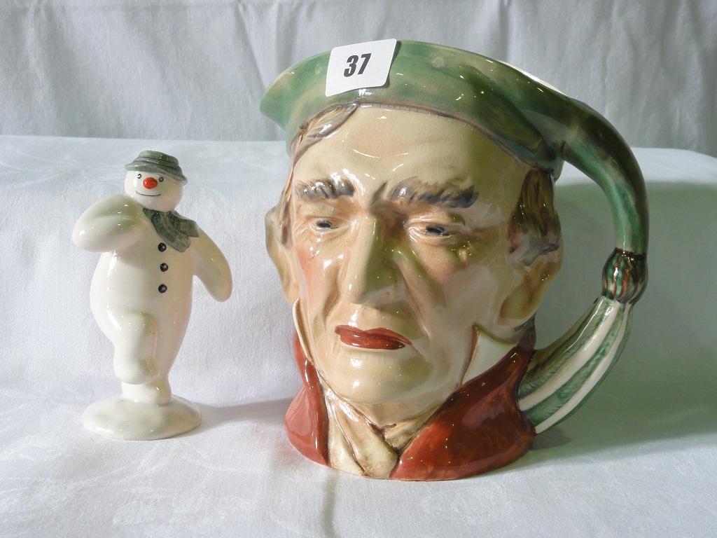 Appraisal: A large Beswick Character Jug of Scrooge with impressed number