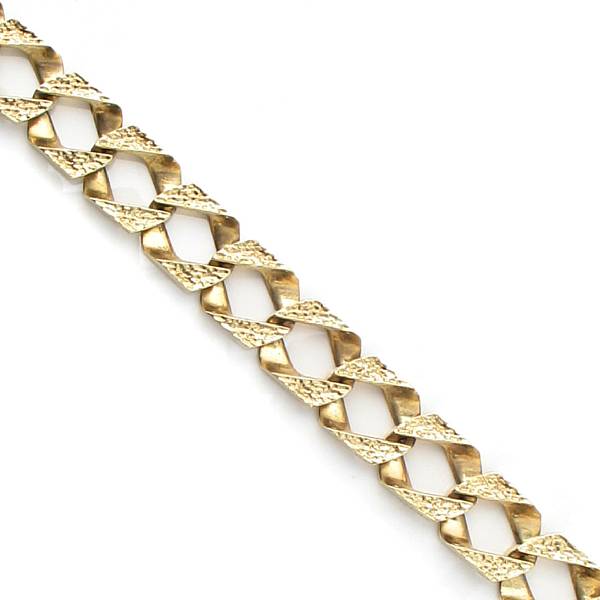 Appraisal: A gent's k gold textured curb link bracelet length in