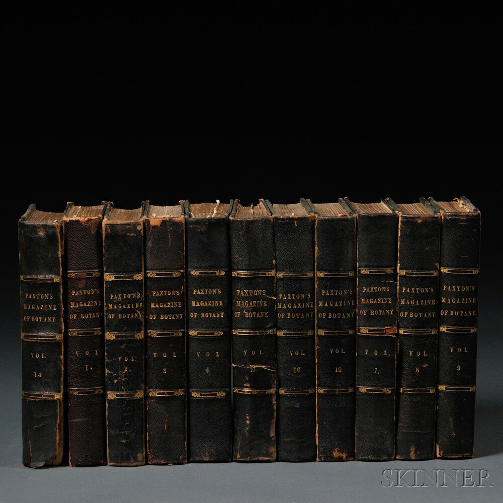 Appraisal: Paxton's Magazine of Botany Eleven Volumes Various issues of the